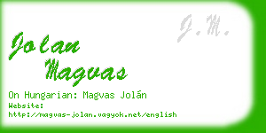 jolan magvas business card